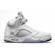 Air Jordan 5 Retro White/Metallic Silver