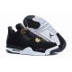 Air Jordan 4 Royalty Black White Gold