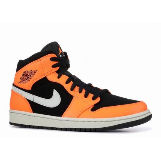 Air Jordan 1 Mid Orange Black