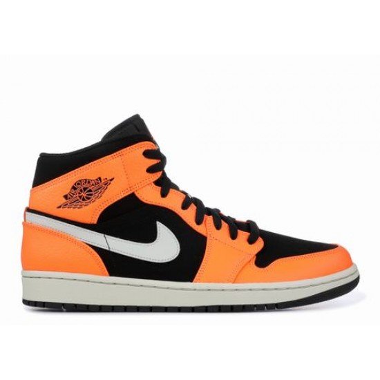 Air Jordan 1 Mid Orange Black