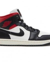 Wmns Air Jordan 1 Mid Black Sail Gym Red