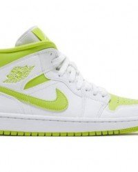 Wmns Air Jordan 1 Mid White Lime