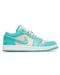 Wmns Air Jordan 1 Low Tropical Teal Sandy Beige