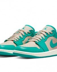 Wmns Air Jordan 1 Low Tropical Teal Sandy Beige