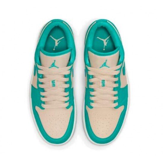 Wmns Air Jordan 1 Low Tropical Teal Sandy Beige