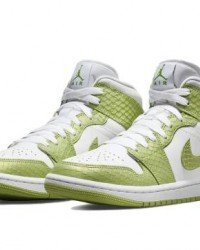 Wmns Air Jordan 1 Mid SE Green Python