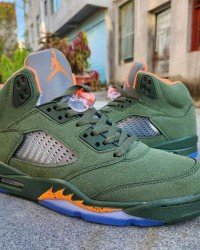 Air Jordan 5 Retro Army Green Olive Green